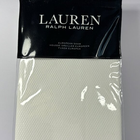 Lauren Ralph Lauren Eden Pique European Sham – White – NWT $135 MSRP